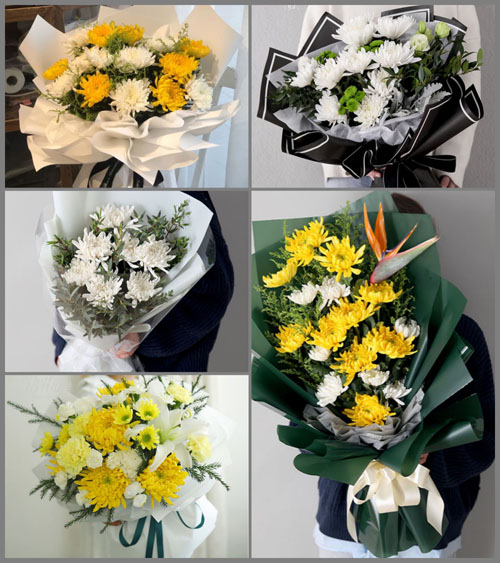 广东梅州市丰顺县汤坑镇大山背村白事花束代送
